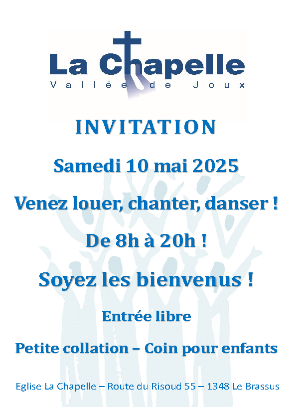 INVITATION Samedi 10 mai 2025